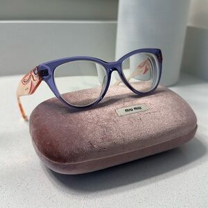 Miu Miu Pink and Purple Eye Glasses